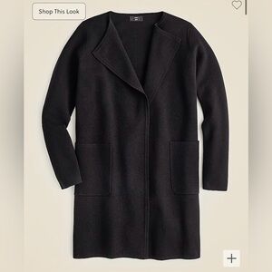 J.Crew Women’s Juliette Collarless Sweater Blazer Black